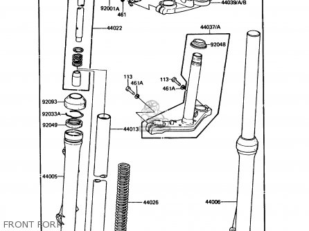 FRONT FORK - KDX80-C4 1987 USA CANADA