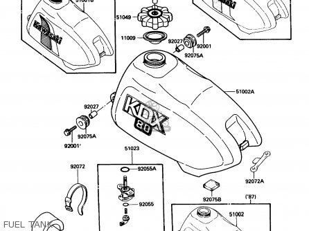 FUEL TANK - KDX80-C4 1987 USA CANADA