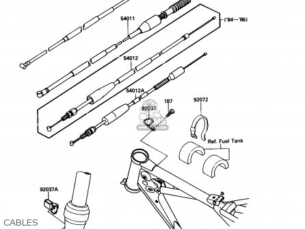 CABLES - KDX80-C4 1987 USA CANADA