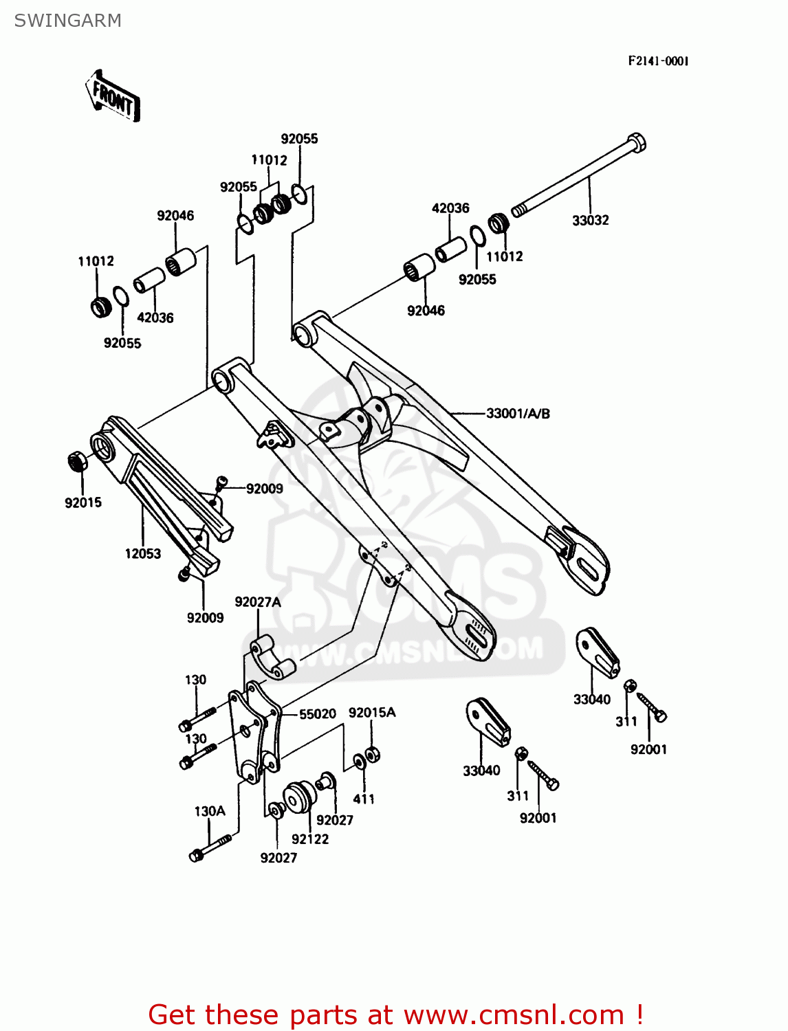 SWINGARM KDX80-C5 1988 USA CANADA