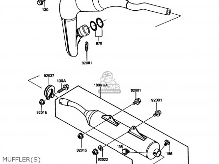 MUFFLER(S) - KDX80-C5 1988 USA CANADA