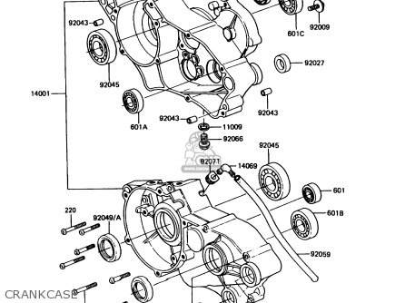 CRANKCASE - KDX80-C5 1988 USA CANADA