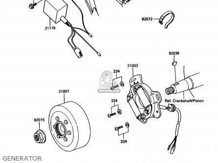 GENERATOR - KDX80-C5 1988 USA CANADA