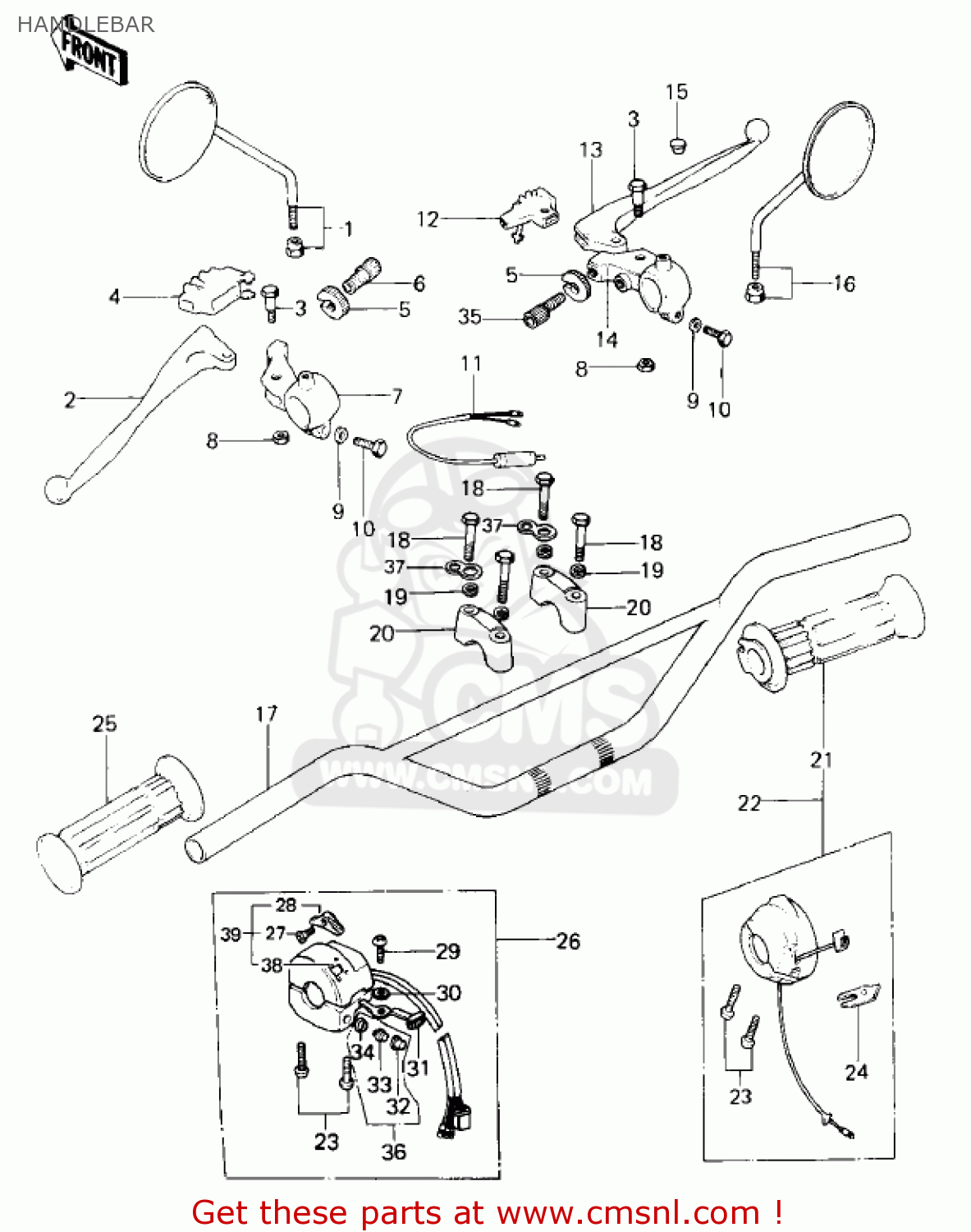 HANDLEBAR KE100-A10 KE100 1981 CANADA