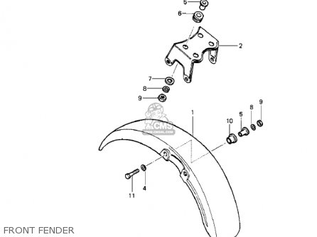 FRONT FENDER - KE100-A10 KE100 1981 CANADA