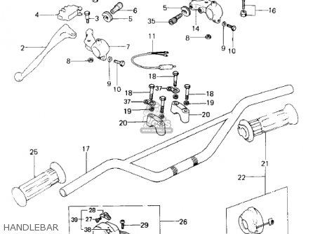 HANDLEBAR - KE100-A10 KE100 1981 CANADA
