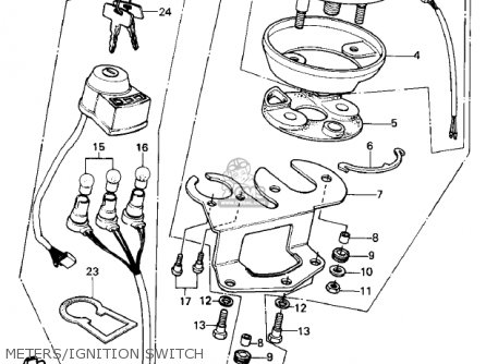 METERS/IGNITION SWITCH - KE100-A10 KE100 1981 CANADA