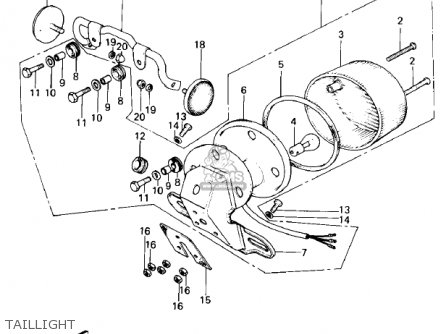 TAILLIGHT - KE100-A10 KE100 1981 CANADA