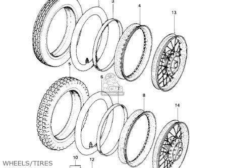 WHEELS/TIRES - KE100-A5 KE100 1976 CANADA