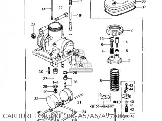 CARBURETOR (KE100-A5/A6/A7/A8) - KE100-A5 KE100 1976 CANADA