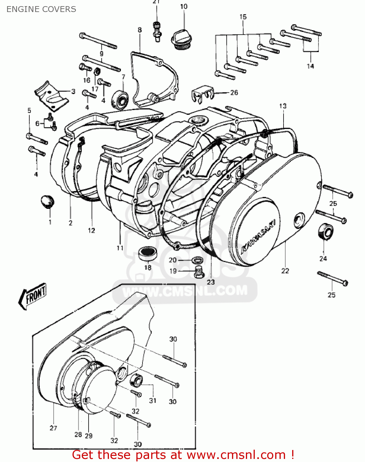 ENGINE COVERS KE100-A6 KE100 1977 CANADA