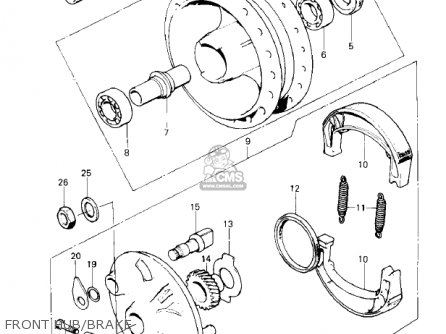 FRONT HUB/BRAKE - KE100-A6 KE100 1977 CANADA