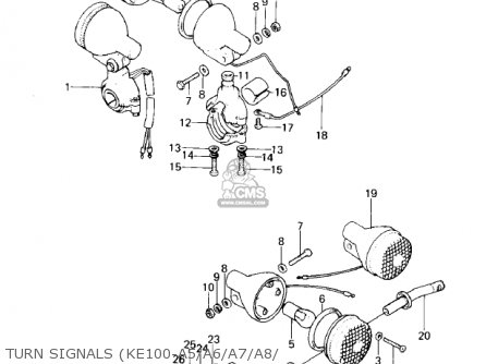 TURN SIGNALS (KE100-A5/A6/A7/A8/ - KE100-A6 KE100 1977 CANADA