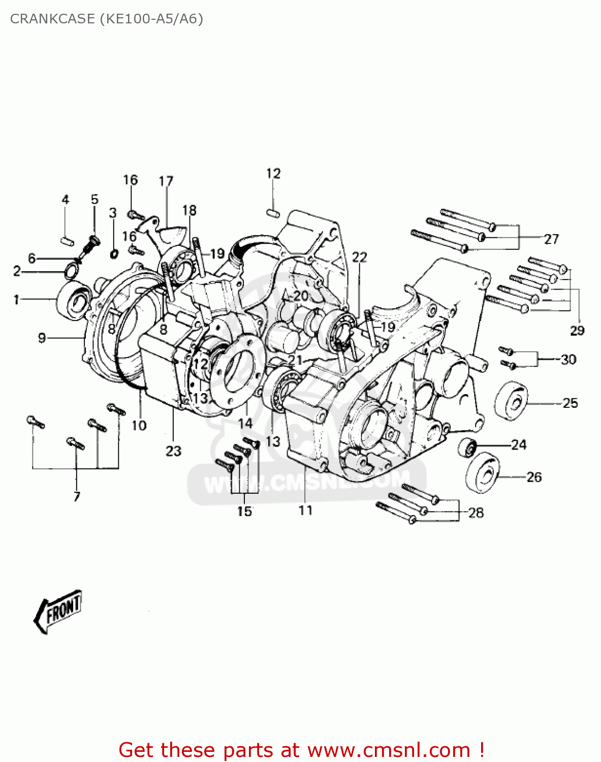 CRANKCASE (KE100-A5/A6) KE100-A7 KE100 1978 CANADA