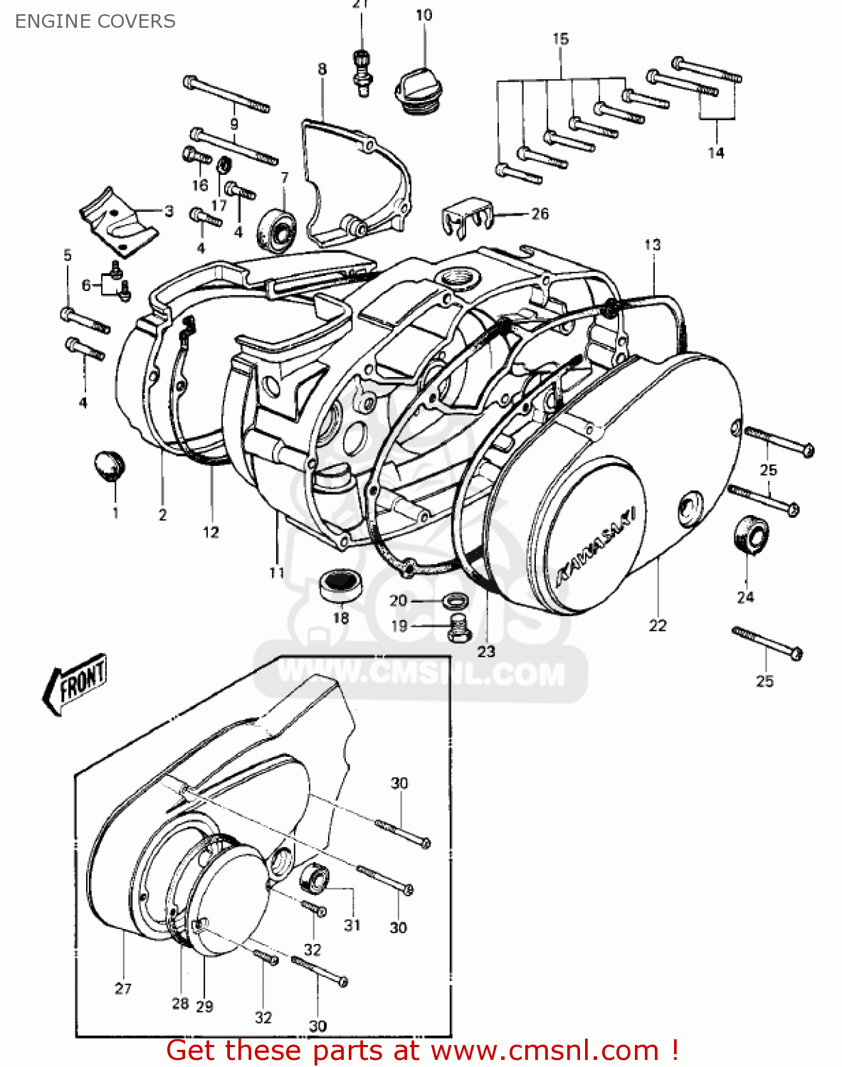 ENGINE COVERS KE100-A7 KE100 1978 CANADA