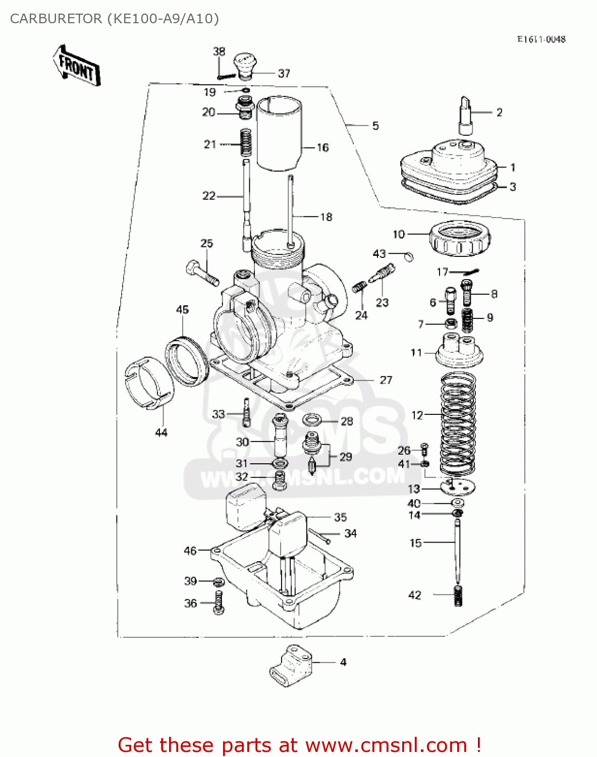 CARBURETOR (KE100-A9/A10) KE100-A7 KE100 1978 CANADA
