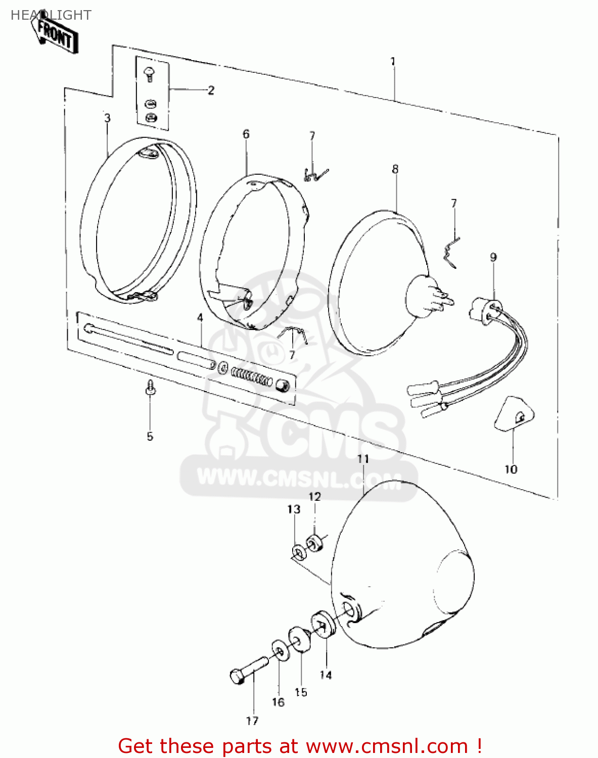 HEADLIGHT KE100-A7 KE100 1978 CANADA