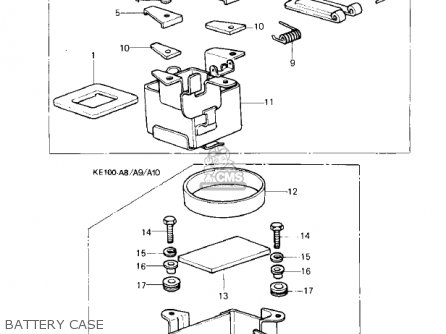 BATTERY CASE - KE100-A7 KE100 1978 CANADA
