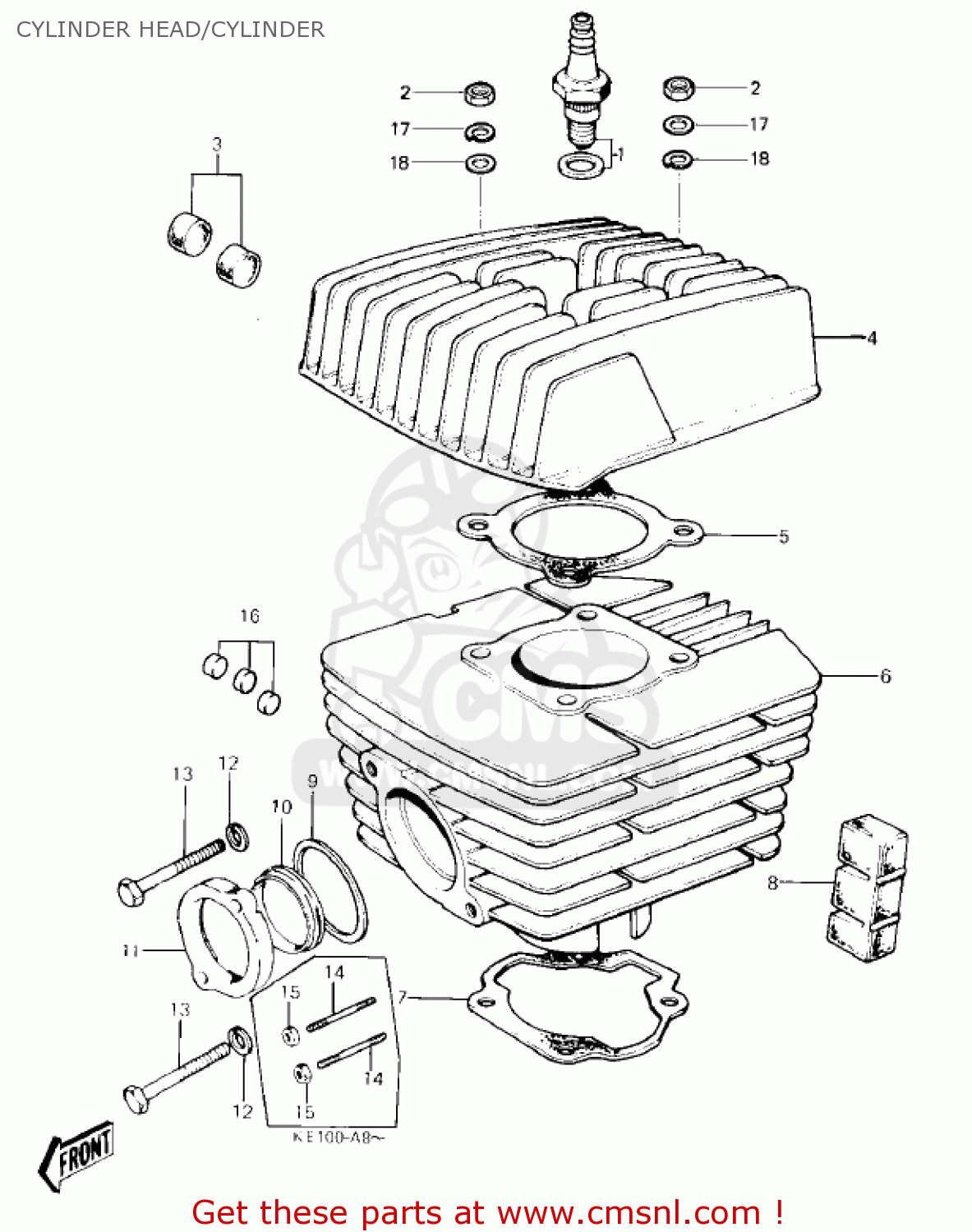 CYLINDER HEAD/CYLINDER KE100-A8 KE100 1979 CANADA