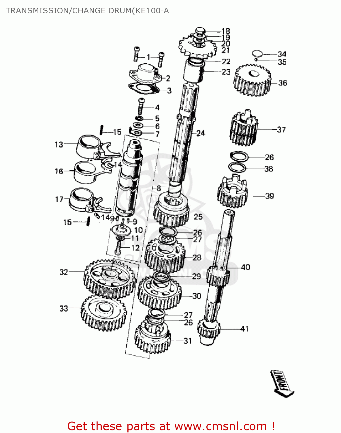 TRANSMISSION/CHANGE DRUM(KE100-A KE100-A8 KE100 1979 CANADA