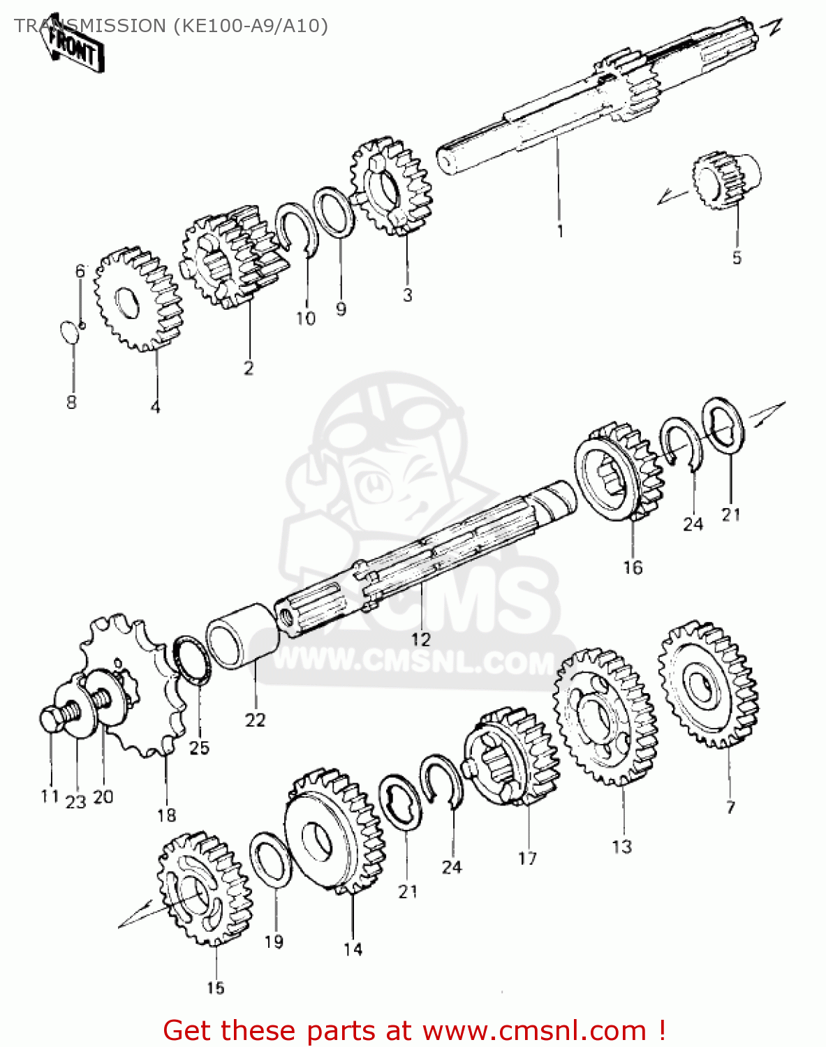 TRANSMISSION (KE100-A9/A10) KE100-A8 KE100 1979 CANADA
