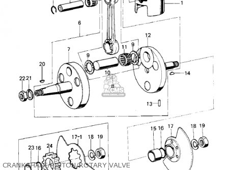 CRANKSHAFT/PISTON/ROTARY VALVE - KE100-A8 KE100 1979 CANADA