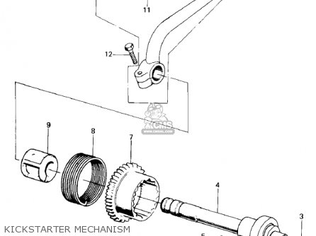 KICKSTARTER MECHANISM - KE100-A8 KE100 1979 CANADA