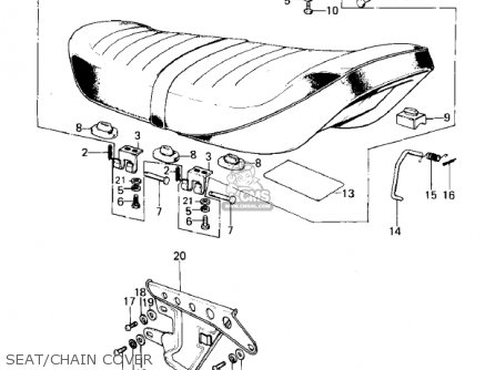 SEAT/CHAIN COVER - KE100-A8 KE100 1979 CANADA