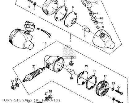 TURN SIGNALS (KE100-A10) - KE100-A8 KE100 1979 CANADA