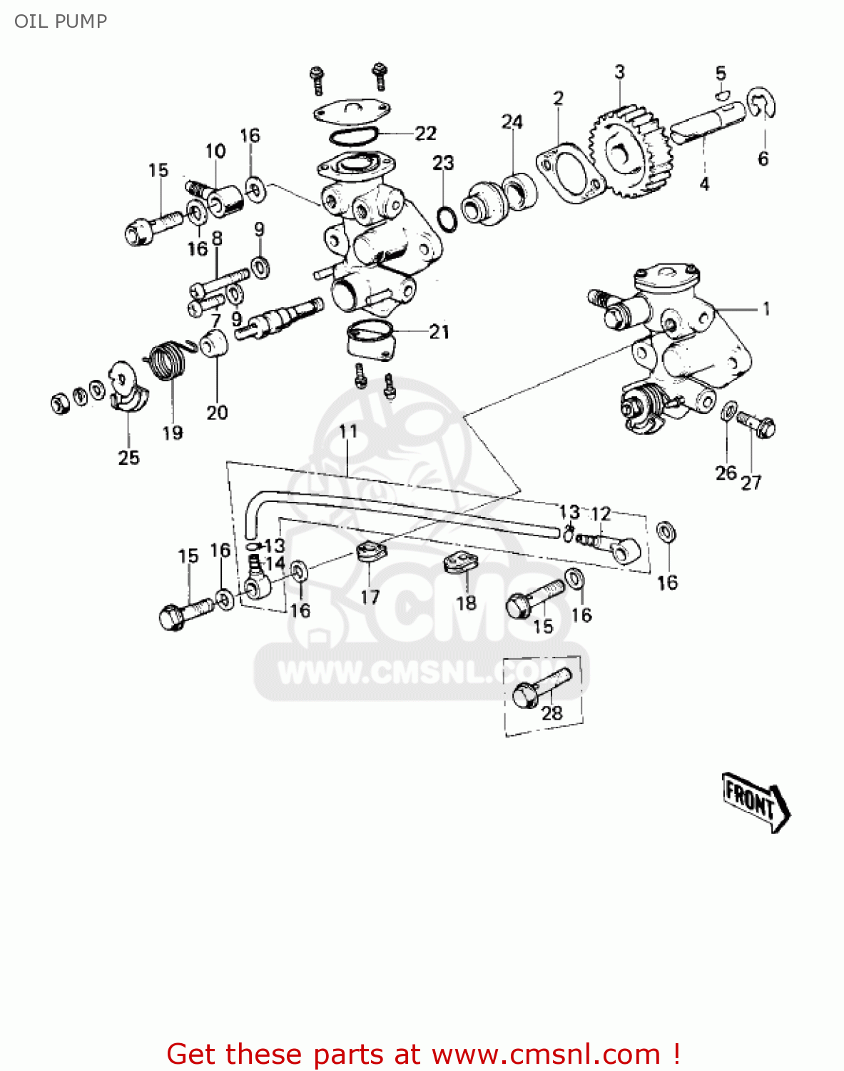 OIL PUMP KE100-A9 KE100 1980 CANADA