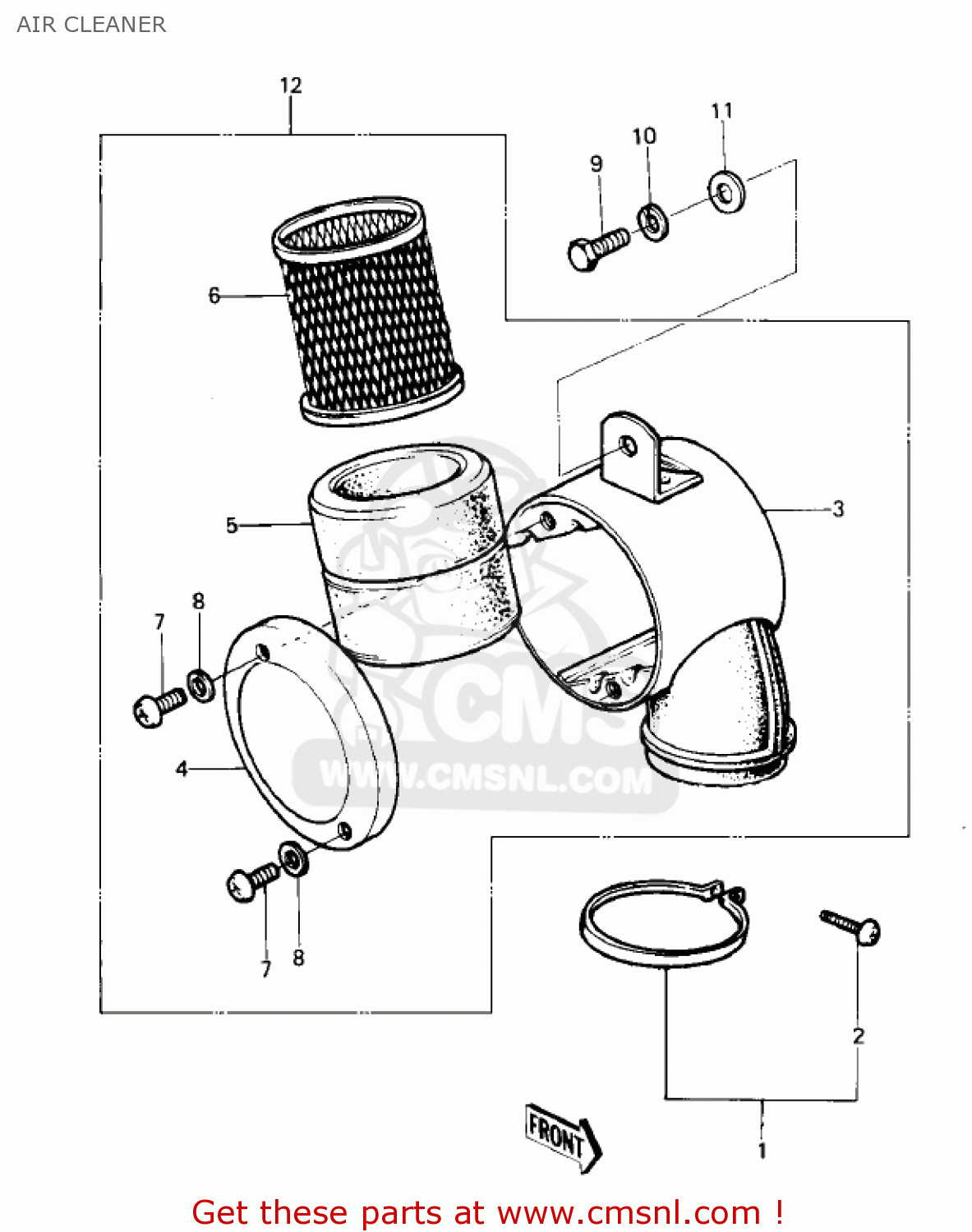 AIR CLEANER KE100-A9 KE100 1980 CANADA