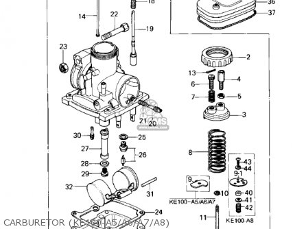 CARBURETOR (KE100-A5/A6/A7/A8) - KE100-A9 KE100 1980 CANADA