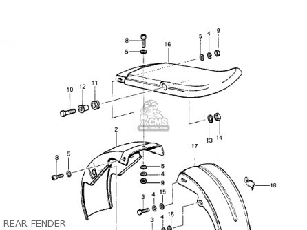 REAR FENDER - KE100-A9 KE100 1980 CANADA
