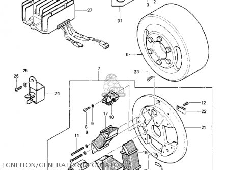 IGNITION/GENERATOR/REGULATOR - KE100-A9 KE100 1980 CANADA