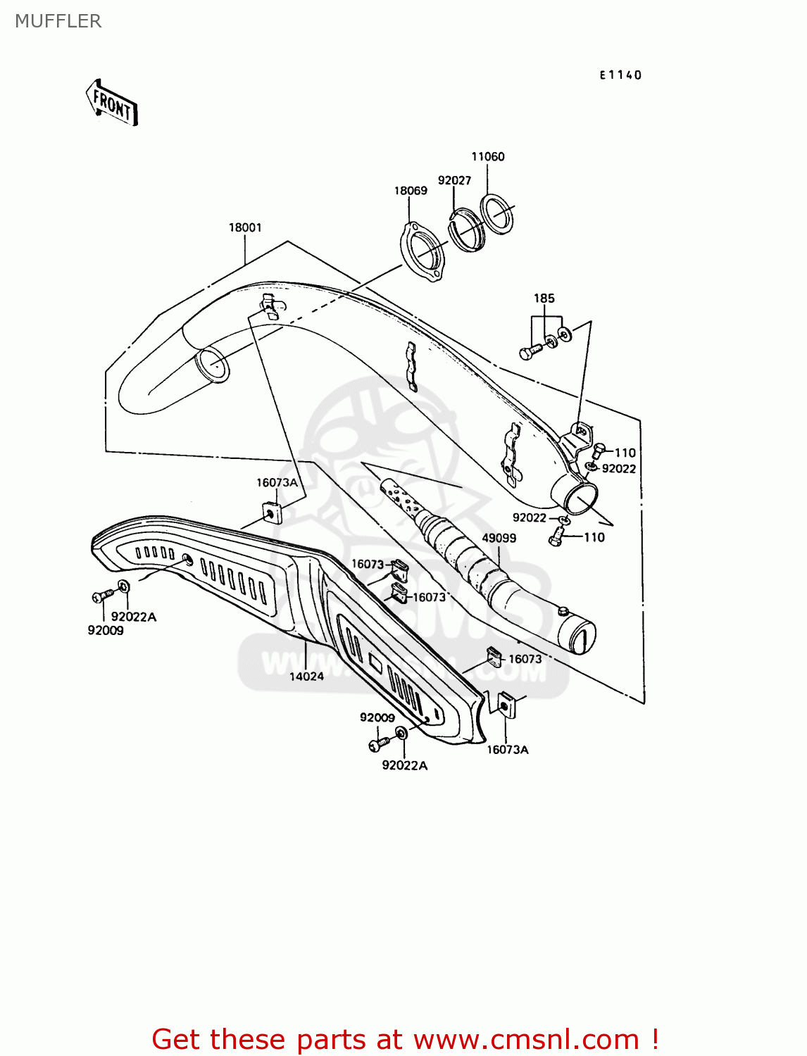 MUFFLER KE100-B10 1991 UNITED KINGDOM