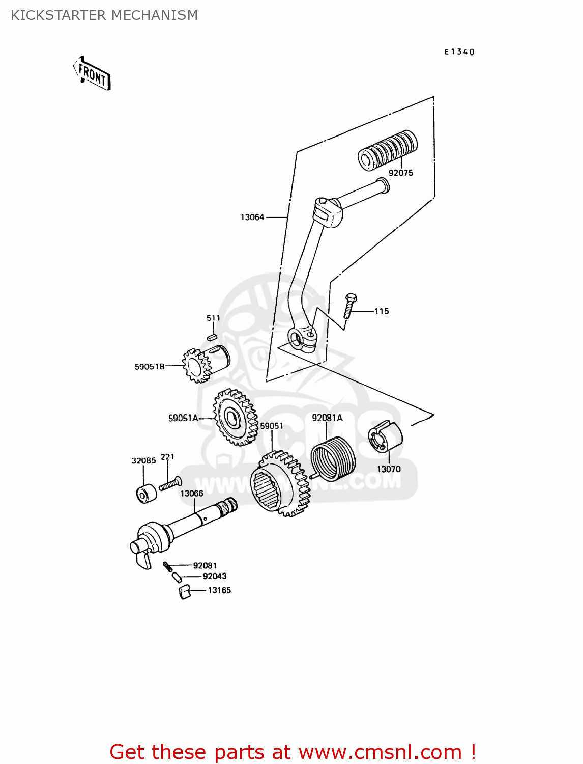 KICKSTARTER MECHANISM KE100-B10 1991 UNITED KINGDOM