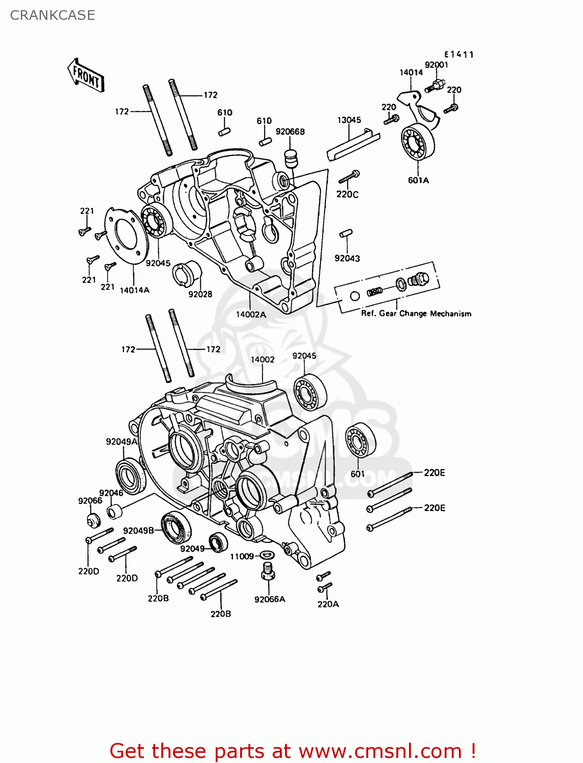 CRANKCASE KE100-B10 1991 UNITED KINGDOM