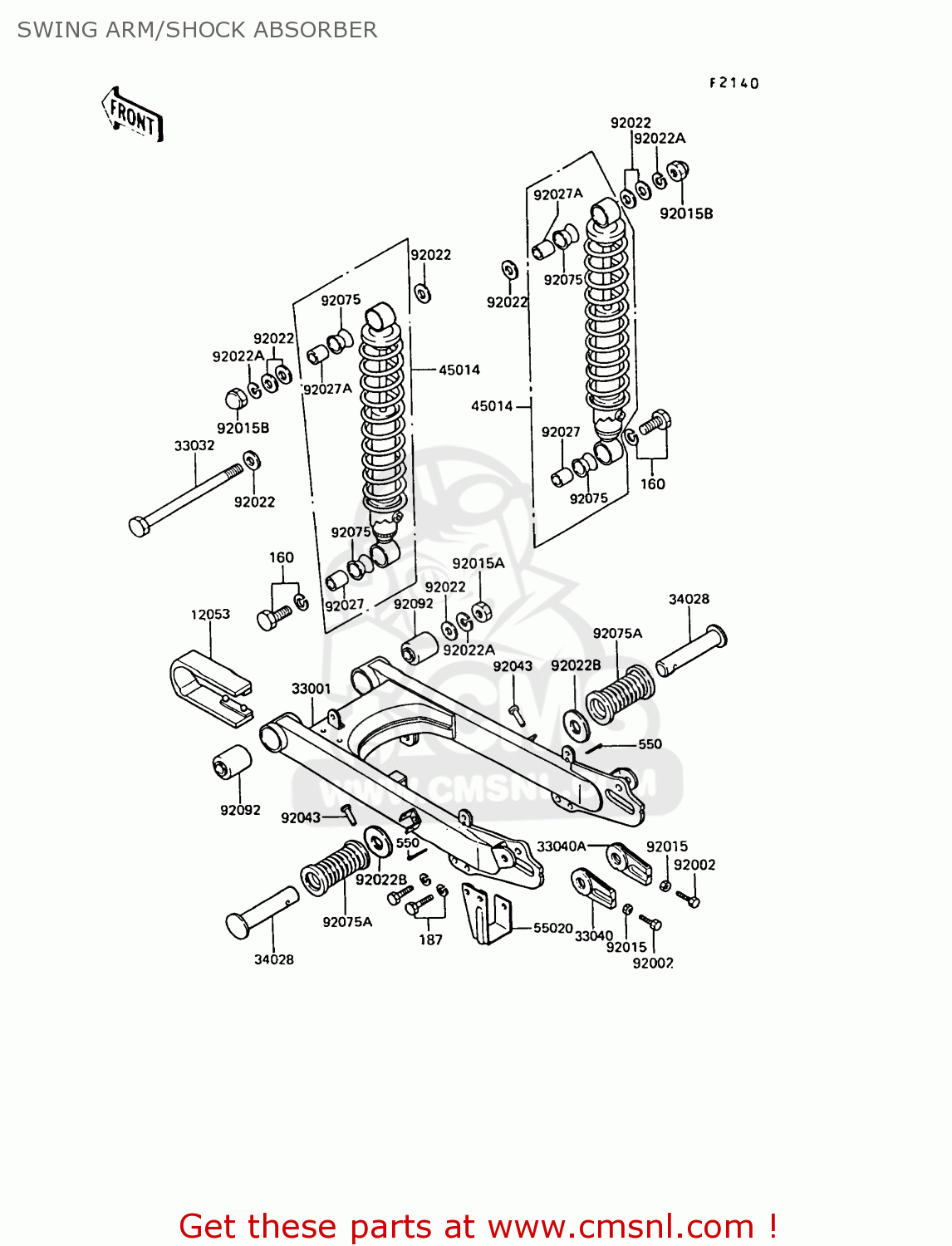 SWING ARM/SHOCK ABSORBER KE100-B10 1991 UNITED KINGDOM