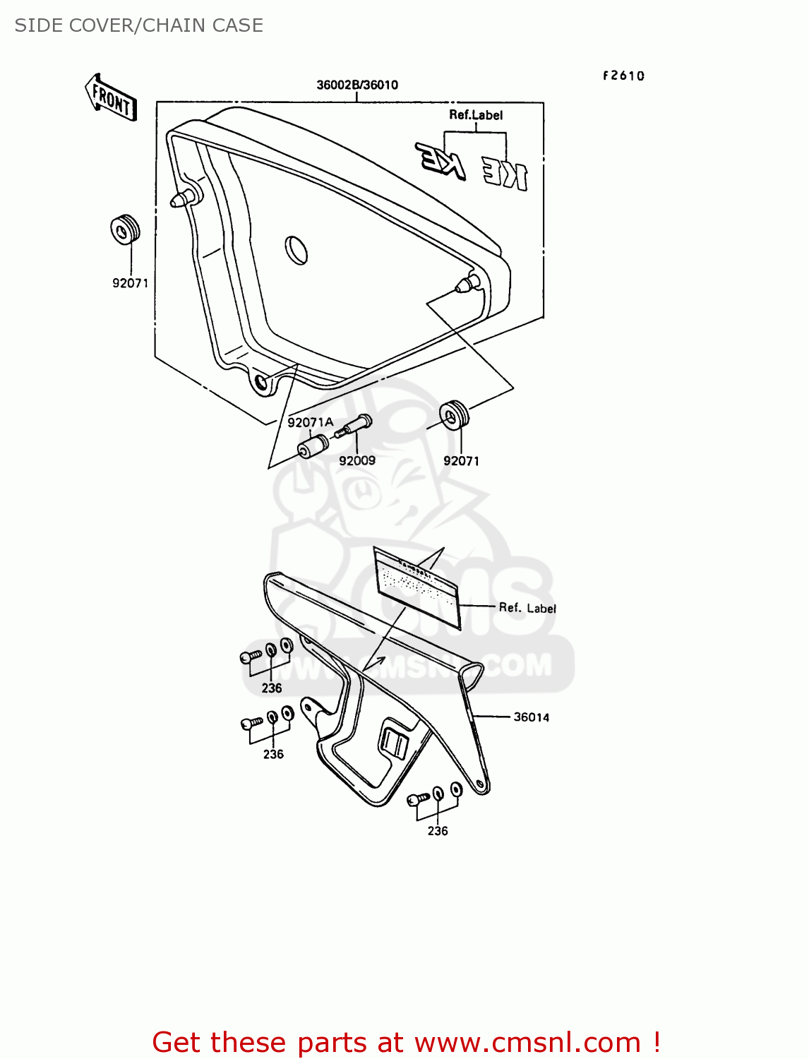 SIDE COVER/CHAIN CASE KE100-B10 1991 UNITED KINGDOM
