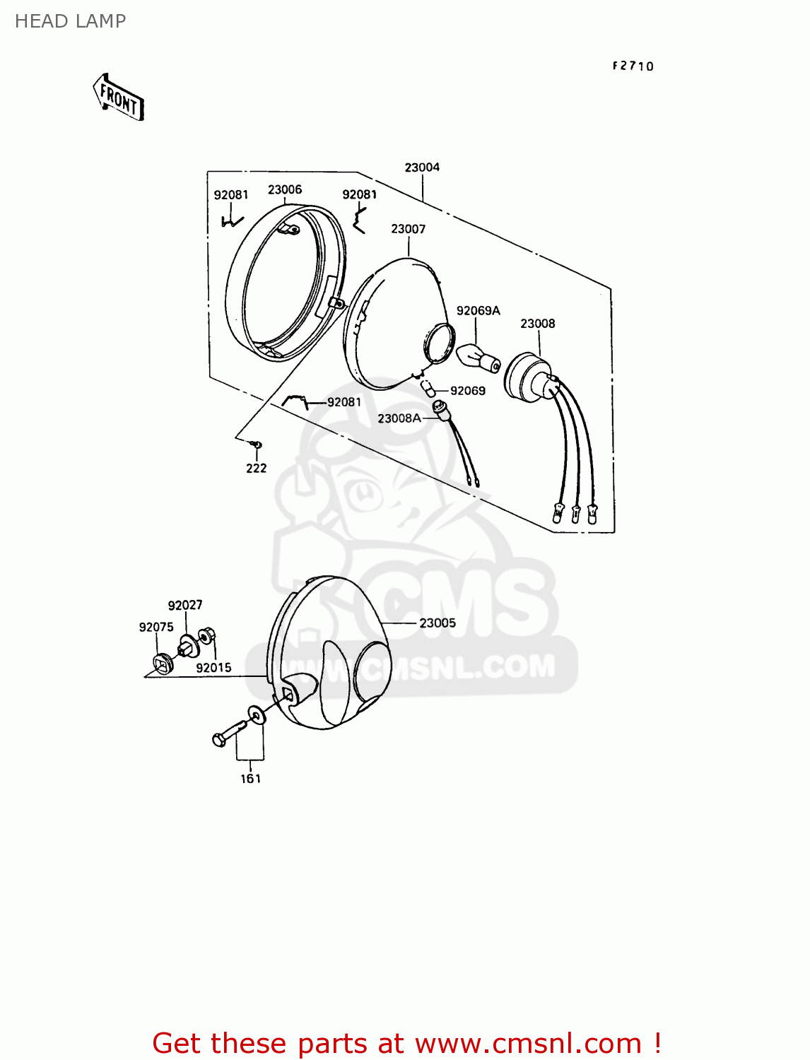 HEAD LAMP KE100-B10 1991 UNITED KINGDOM