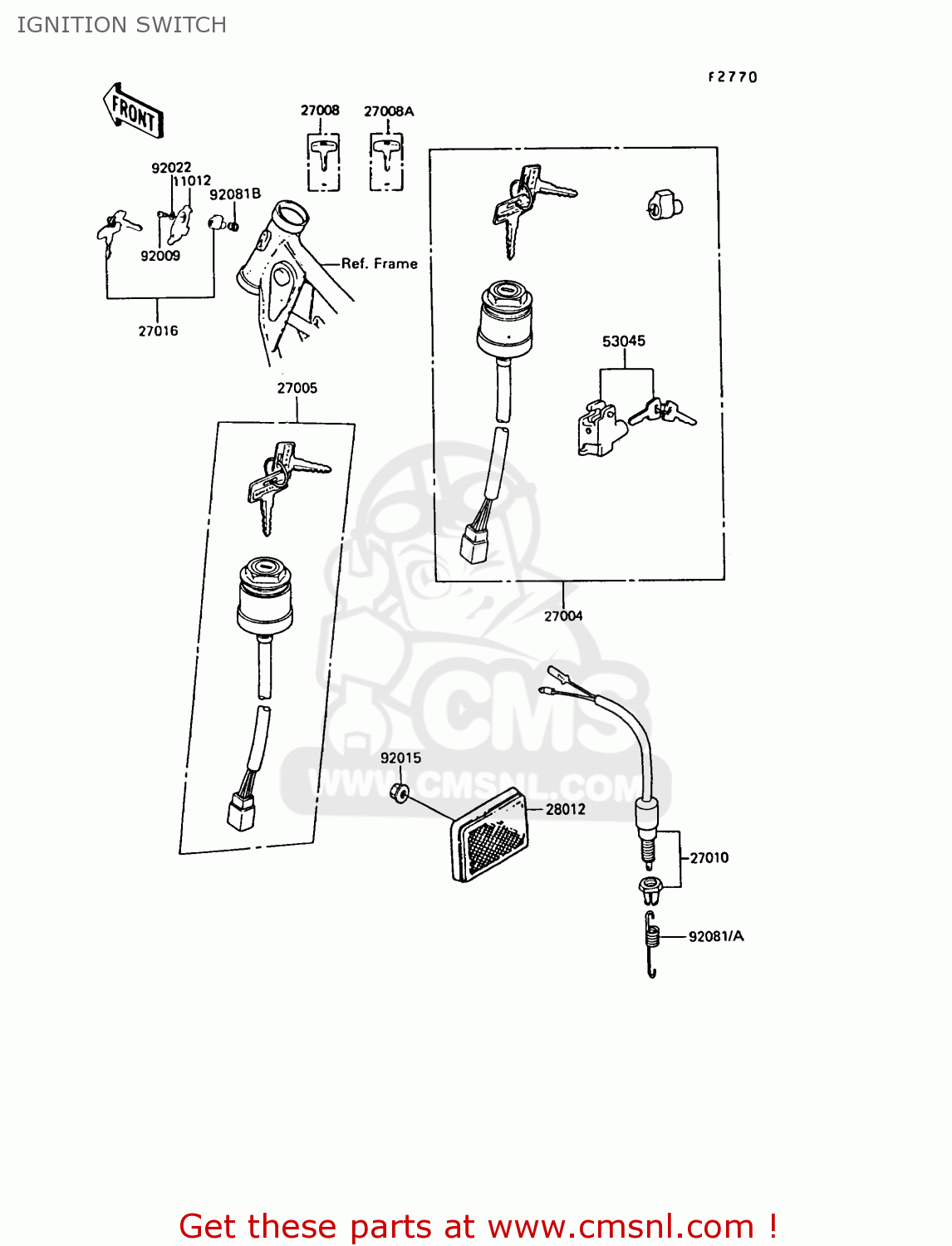 IGNITION SWITCH KE100-B10 1991 UNITED KINGDOM