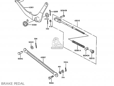 BRAKE PEDAL - KE100-B10 1991 UNITED KINGDOM