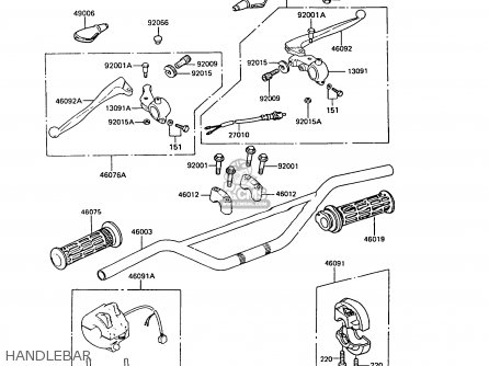 HANDLEBAR - KE100-B10 1991 UNITED KINGDOM