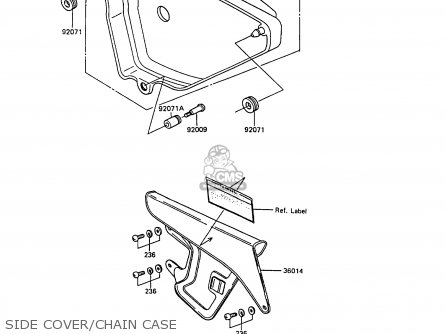 SIDE COVER/CHAIN CASE - KE100-B10 1991 UNITED KINGDOM