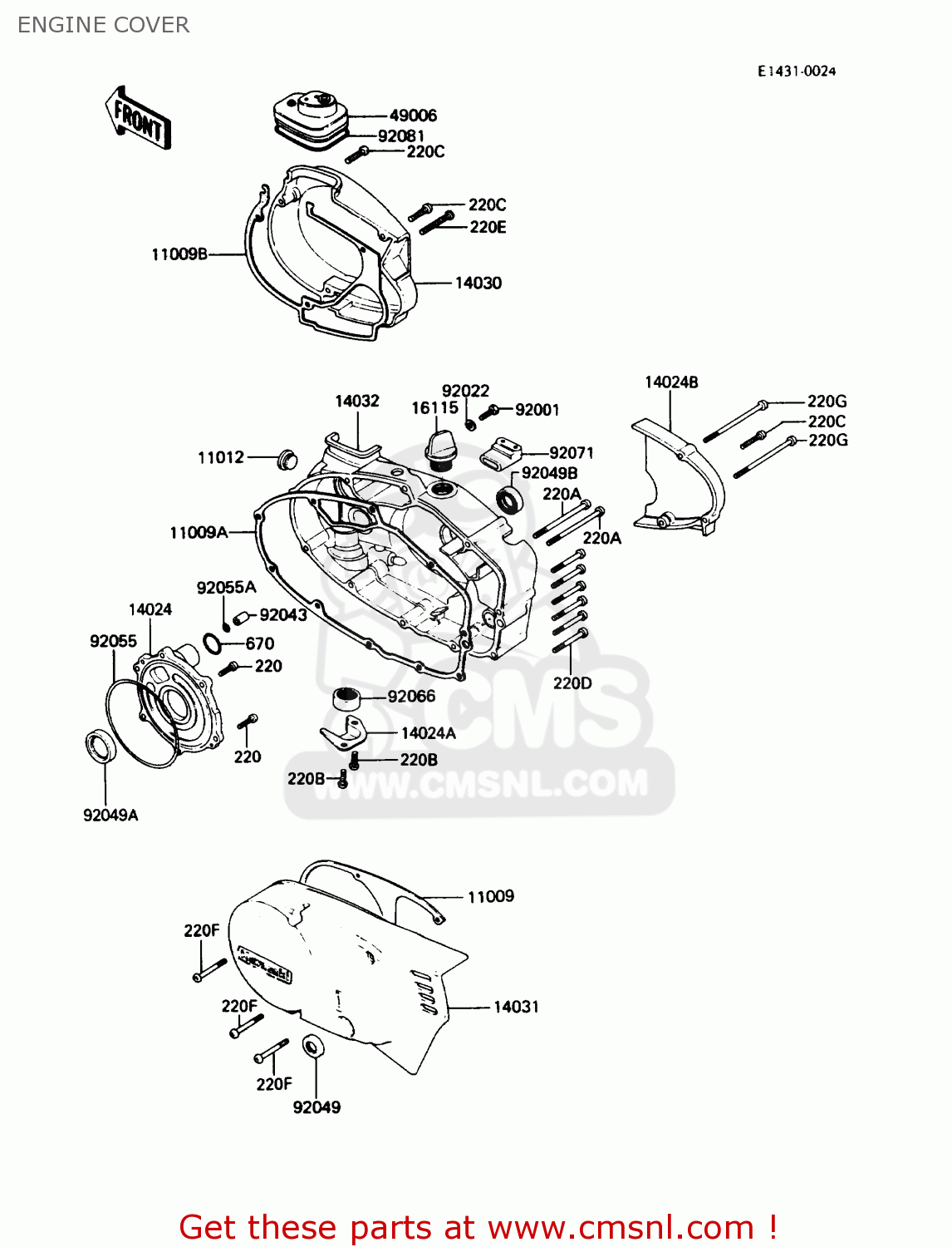 ENGINE COVER KE100-B10 1991 USA
