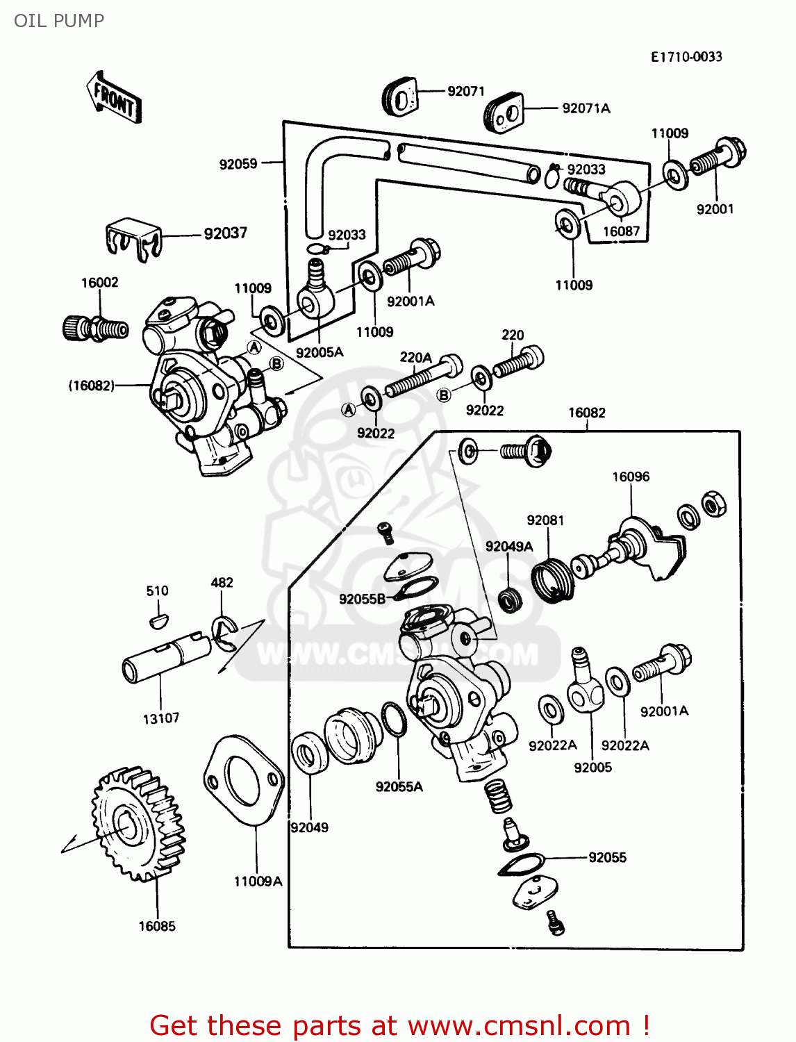OIL PUMP KE100-B10 1991 USA