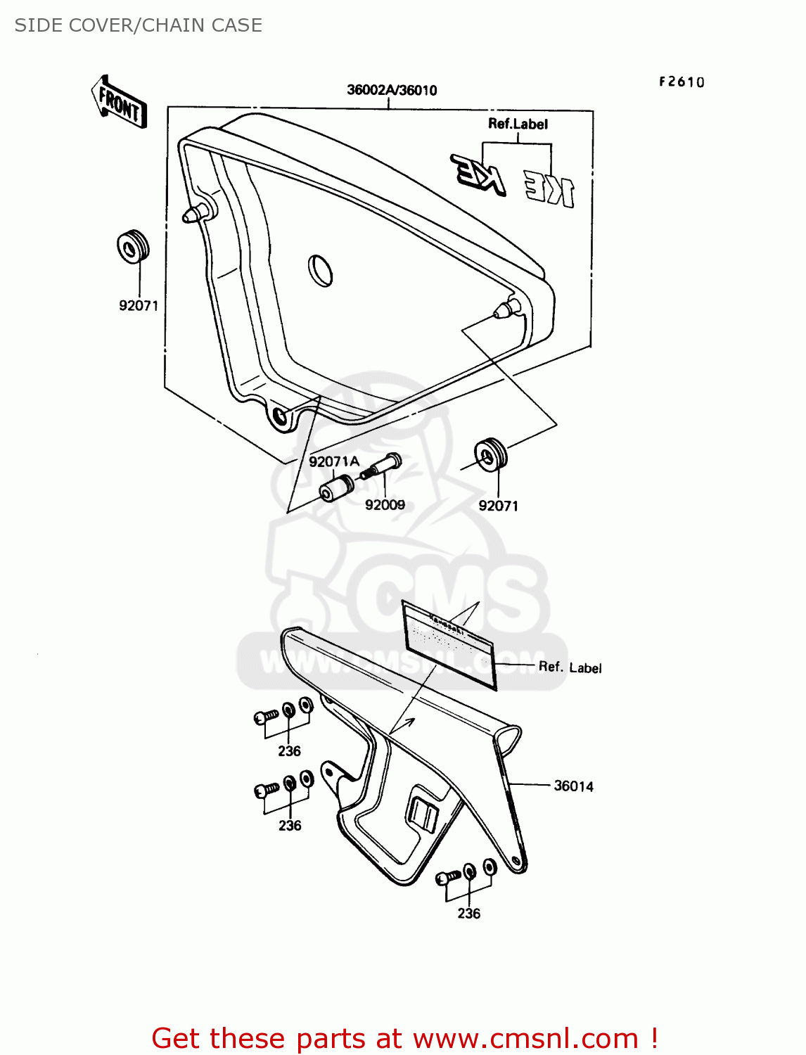 SIDE COVER/CHAIN CASE KE100-B10 1991 USA