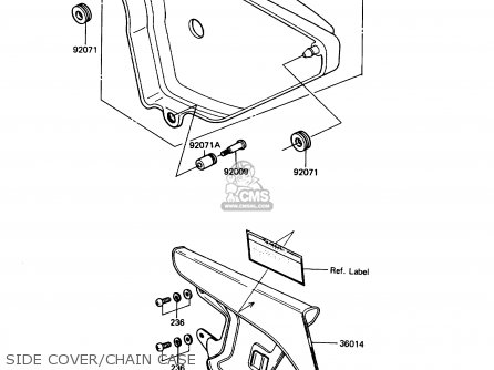 SIDE COVER/CHAIN CASE - KE100-B10 1991 USA