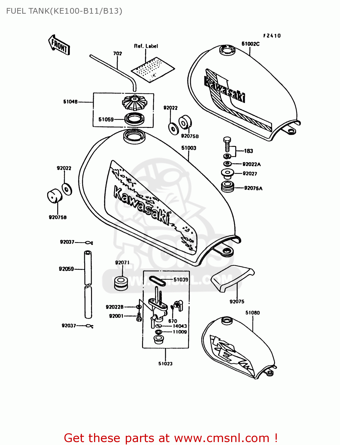 FUEL TANK(KE100-B11/B13) KE100-B11 1992 UNITED KINGDOM