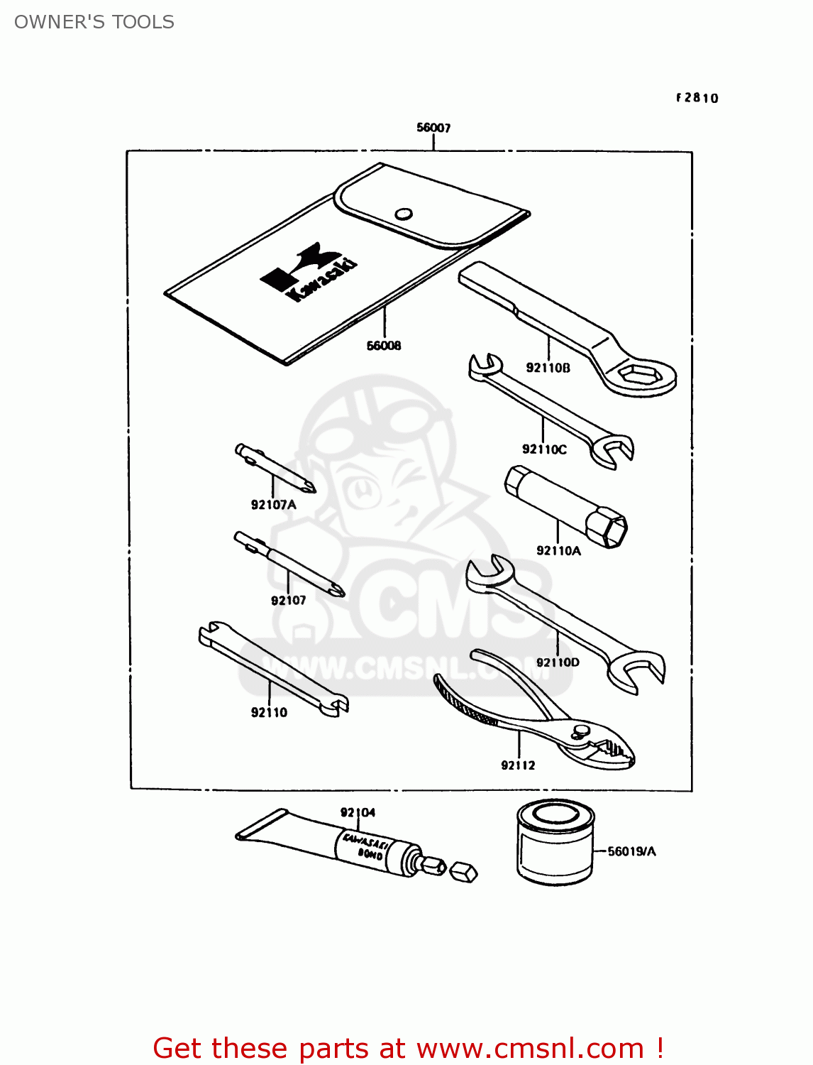 OWNER'S TOOLS KE100-B11 1992 UNITED KINGDOM